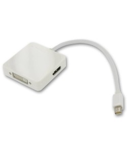 Thunderbolt Mini Dp naar DVI-HDMI & Displayport Witte Adapter