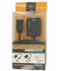 HDMI naar VGA + Audio Converter Kabel