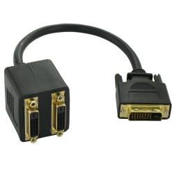 DVI-D Dual Link 24+1 Splitter Adapter