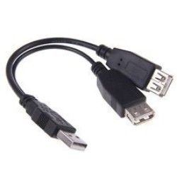 USB Verleng Splitter kabel Dolphix Male naar 2x Female