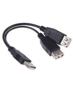 USB Verleng Splitter kabel Dolphix Male naar 2x Female