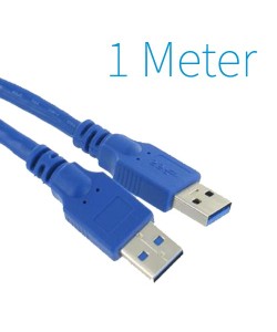USB 3.0 Male - Male Kabel 1 Meter Blauw