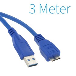 USB 3.0 A - Micro B Kabel 3 Meter