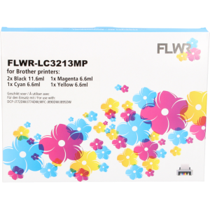Brother FLWR-LC3213MP Multipack 5 Zwart en Kleur FLWR (Compatible XXL) Cartridges
