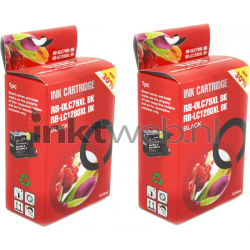 Brother LC-1280BK 2-Pack Zwart 120ml XL Cartridges