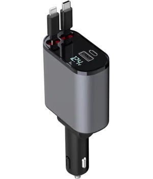 Mobiele intrekbare 66W/120W 4in1 Autolader