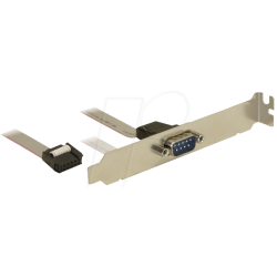 Bracket met RS232 poort via kabel naar header Moederbord