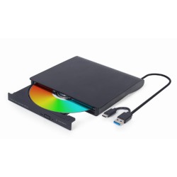 Externe CD/DVD brander/speler met USB-C & USB Zwart