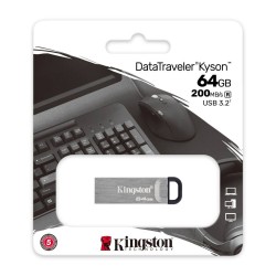 Kingston Data Traveler 64GB Type-A 3.2 Gen 1 (3.1 Gen 1) Zilver Usbstick