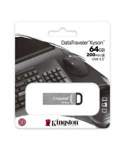 Kingston Data Traveler 64GB Type-A 3.2 Gen 1 (3.1 Gen 1) Zilver Usbstick