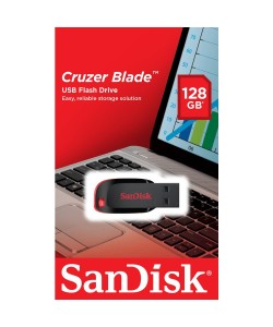 Sandisk Cruzer Blade 128GB USB 2.0 Zwart,Rood Usbstick