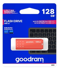 Goodram Storage Flashdrive UME3 128 GB USB Type-A 3.2 Orange
