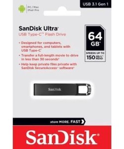 SanDisk Ultra 64GB USB3.1/USB-C Usbstick