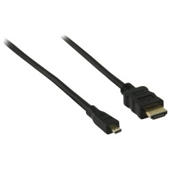 Micro HDMI - HDMI kabel - versie 1.4 (4K 30Hz) / zwart - 1 meter