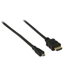 Micro HDMI - HDMI kabel - versie 1.4 (4K 30Hz) / zwart - 1 meter