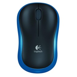 Logitech M185 Draadloze Zwart/Blauwe Muis