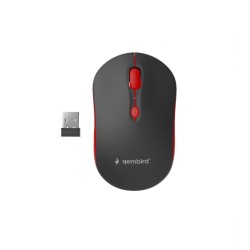 4 Knoppen Draadloze USB Muis Zwart/Rood