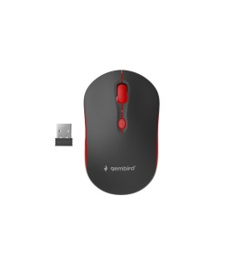 4 Knoppen Draadloze USB Muis Zwart/Rood