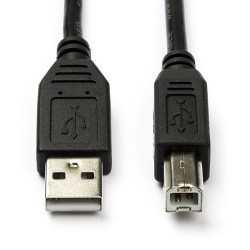 Nedis USB-kabel 5,0 m USB 2.0 USB A USB B Printerkabel Zwart