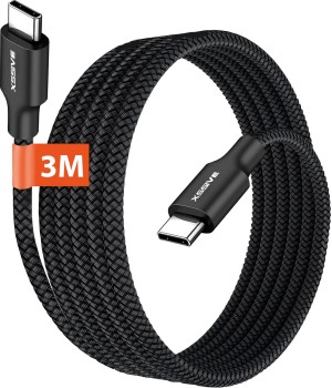USB-C Naar USB-C Snellaadkabel Zwart 3M Zwart