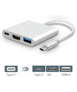USB-C HDMI USB 3 in 1 Multiport Hub Adapter