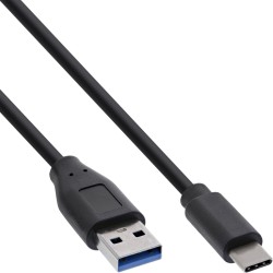 USB-A naar USB-C kabel | 2 meter | USB 3.2 (Zwart)