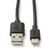 USB-A naar USB-C kabel | 1 meter | USB 2.0 (Zwart)