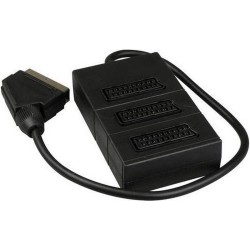 Valueline Scart Switch met 3-Poorts zonder knoppen met 15cm kabel
