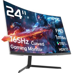 KTC H24S17 24Inch Curve 1920 x 1080p 180Hz FHD-1080P Gaming Monitor