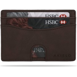 Kaarthouder met RFID voor 4 Kaarten Mokka