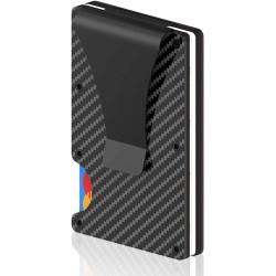 Kaarthouder met RFID koolstofvezel voor 4 kaarten Metal