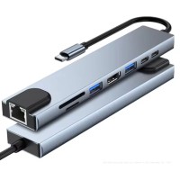 USB-C 3.0 8 in 1 met RJ45 MacBook Pro/Air 4K Hub