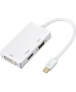 Thunderbolt Mini Dp Naar Hdmi Vga Dvi Converter 4K Witte Adapter