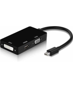 Thunderbolt Mini Dp Naar Hdmi Vga Dvi Converter 4K Zwarte Adapter