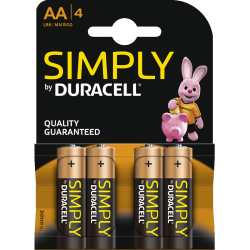 Duracell Simply Alkaline AA, blister 4