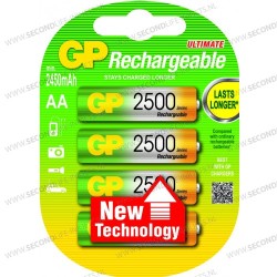 GP NiMH oplaadbare AA Mignon penlite (2500 Series) blister 4