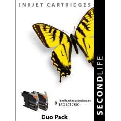 Brother LC-123BK Duopack Zwart 16x2 XL Cartridges