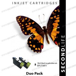 Epson T1811 Zwart 2x 18ml XL Duopack Cartridges Epson T1811 Zwart 2x 18ml XL Duopack Cartridges
