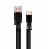 Premium siliconen USB-type-C laad- en datakabel, 1,5 m, zwart
