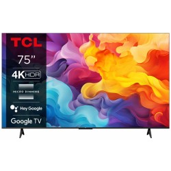 TCL 75P69B 75” | Ultra HD 4K LED Smart TV | Google TV + Wifi | HDR10 voor Realistische Kleuren en Contrasten | Strak Design | 60Hz