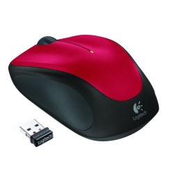 Logitech M235 | Draadloze Muis | Links- en Rechtshandig | RF | 1000 DPI | Rood/Zwart