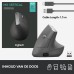 Logitech MX Vertical | Draadloze Ergonomische Muis | Rechtshandig | RF + Bluetooth + USB-C | 4000 DPI suggestie | Grafiet