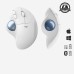 Logitech M575 Ergo Trackball | Ergonomische Draadloze Muis | Rechtshandig | RF + Bluetooth | 2000 DPI | Wit