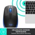 Logitech M190 | Draadloze Muis | Links- en Rechtshandig | RF | 1000 DPI | Zwart/Blauw