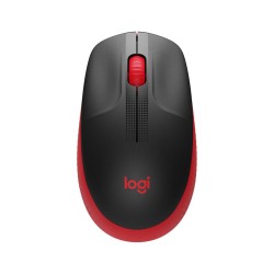 Logitech M190 | Draadloze Muis | Links- en Rechtshandig | RF | 1000 DPI | Zwart/Rood