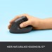Logitech Lift | Ergonomische Draadloze Muis | Rechtshandig | RF + Bluetooth | 4000 DPI | Grafiet