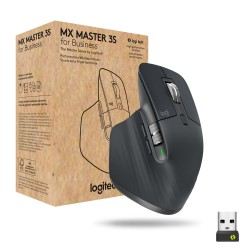 Logitech MX Master 3s for Business | Draadloze Muis | RF-Draadloos + Bluetooth | 8000 DPI | Grafiet