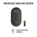 Logitech Pebble 2 M350s | Draadloze Muis | Links- en Rechtshandig | RF + Bluetooth | 4000 DPI | Grafiet