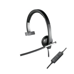 Logitech H650e | Bedrade On-ear Mono Headset | USB-A | Zwart/Zilver