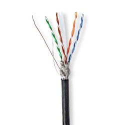 Nedis netwerkkabel | Cat6 | S/FTP (S-STP) | 305 m | Zwart | CCBG8594BK305S Nedis netwerkkabel | Cat6 | S/FTP (S-STP) | 305 m | Zwart | CCBG8594BK305S
